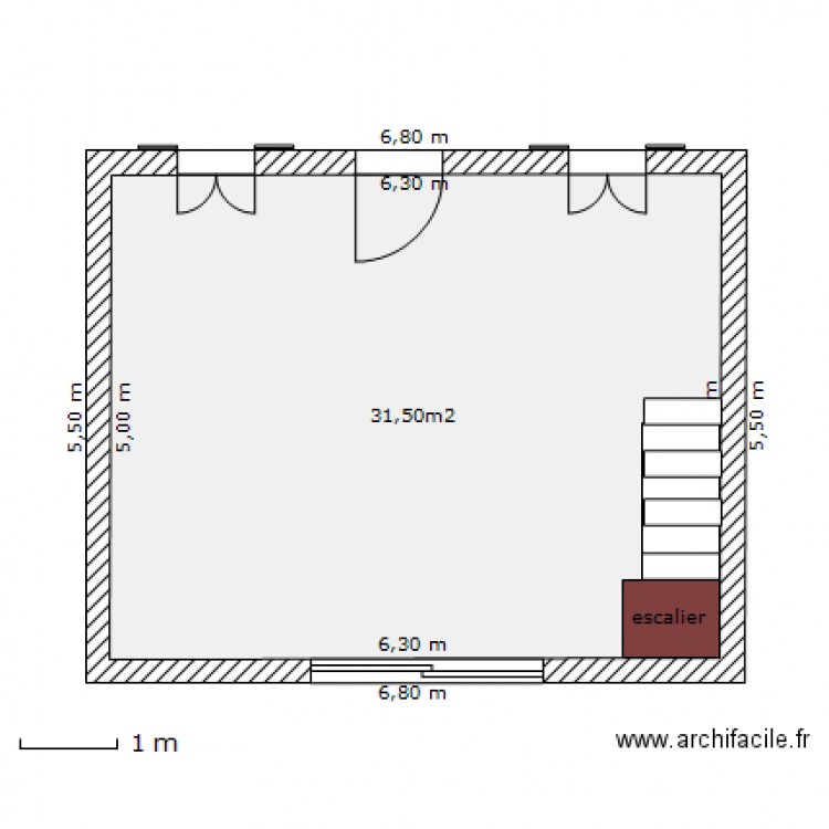 appt 1 romain. Plan de 0 pièce et 0 m2