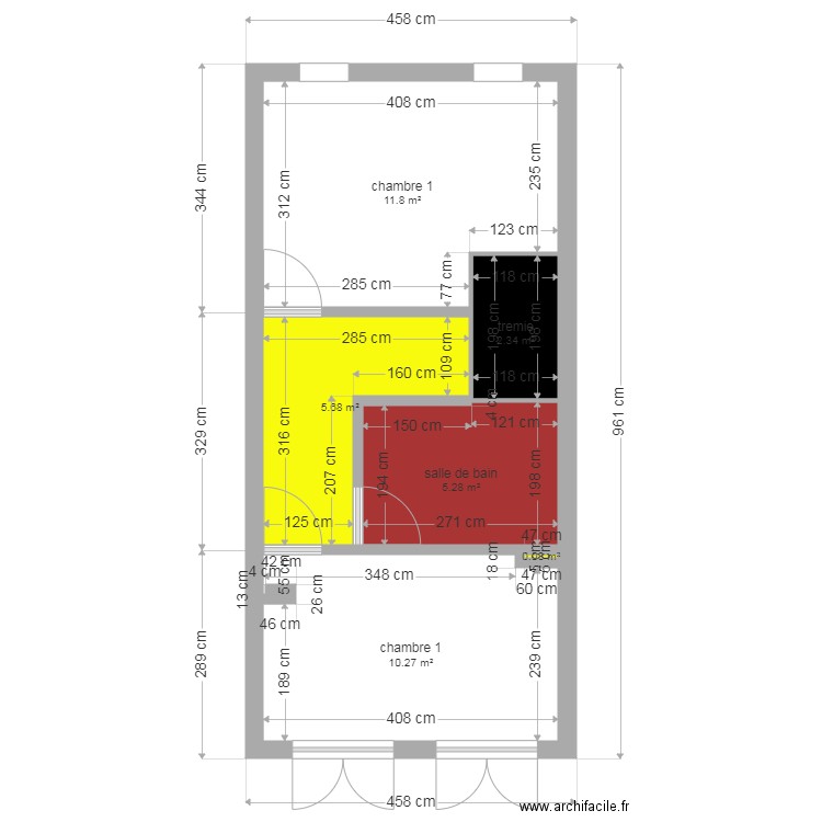 baylet r1 existant. Plan de 0 pièce et 0 m2