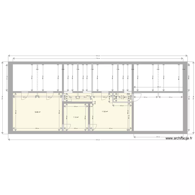Pavillons cot&eacute; tennis. Plan de 