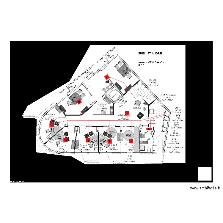 BRED ST ANDRE RDC RESEAU CLIM. Plan de 0 pièce et 0 m2