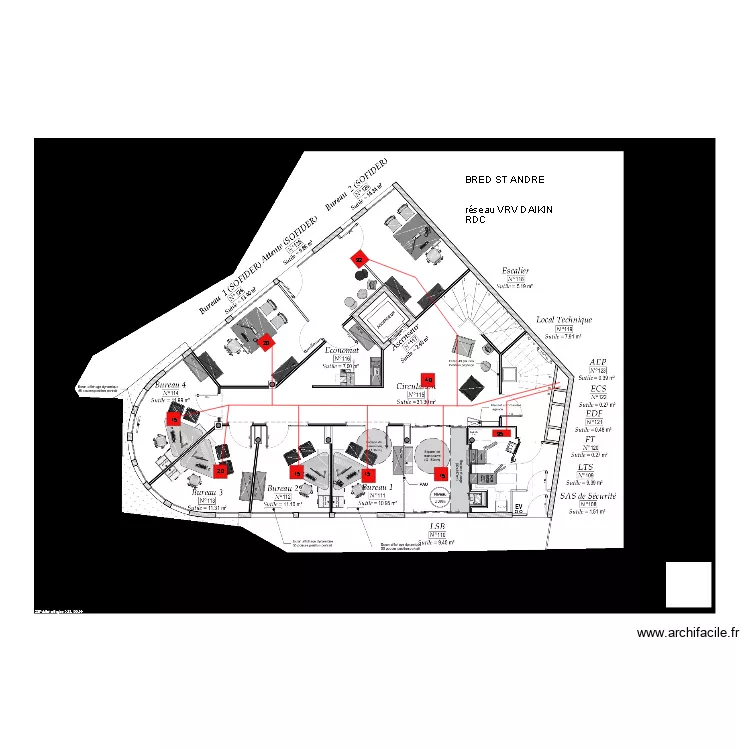 BRED ST ANDRE RDC RESEAU CLIM. Plan de BRED ST ANDRE RDC RESEAU CLIM. Plan de