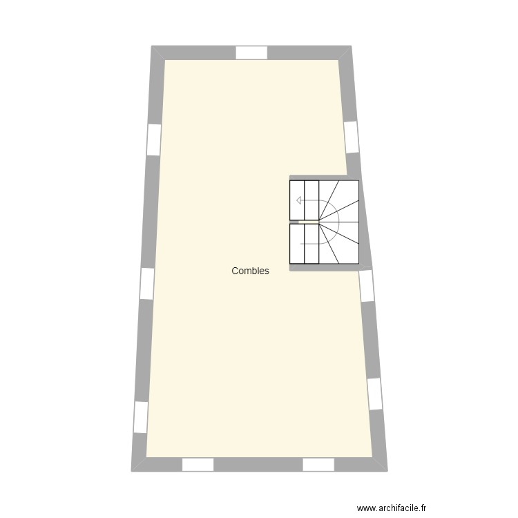 Crampagna. Plan de 8 pièces et 80 m2