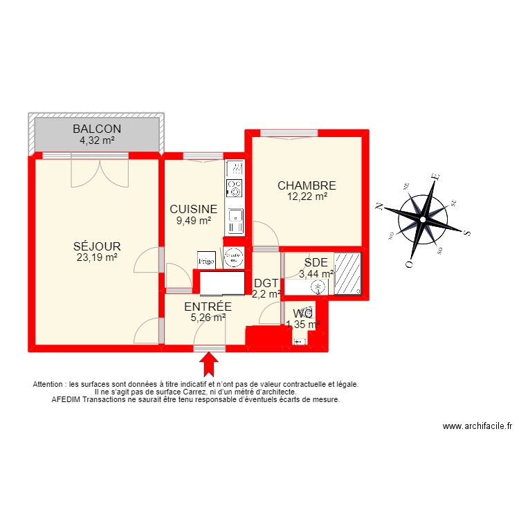 BI 13849 -. Plan de 13 pièces et 87 m2