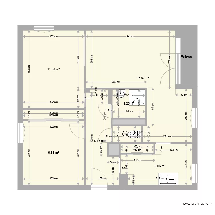 NOURRY LEA Existant. Plan de 
