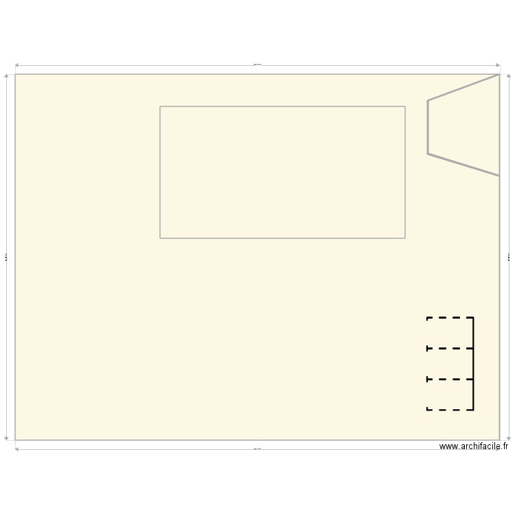 Implantation sur terrain. Plan de 0 pièce et 0 m2