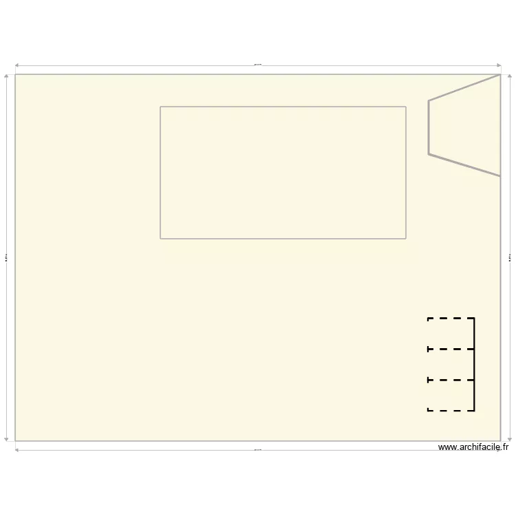 Implantation sur terrain. Plan de 