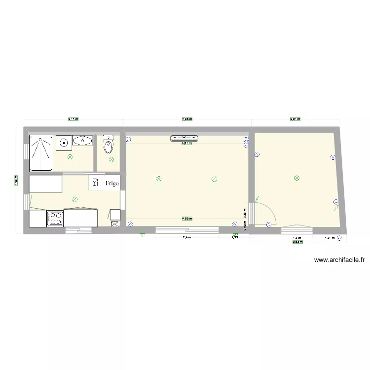 Plan modif salle deau et wc. Plan de Plan modif salle deau et wc. Plan de
