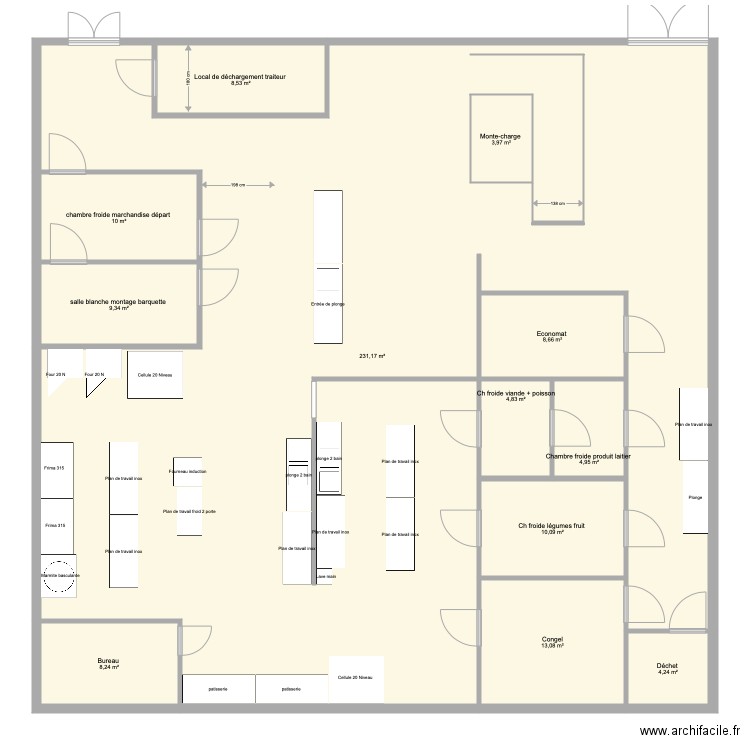 Plan base Yens Structure 7. Plan de 12 pièces et 322 m2