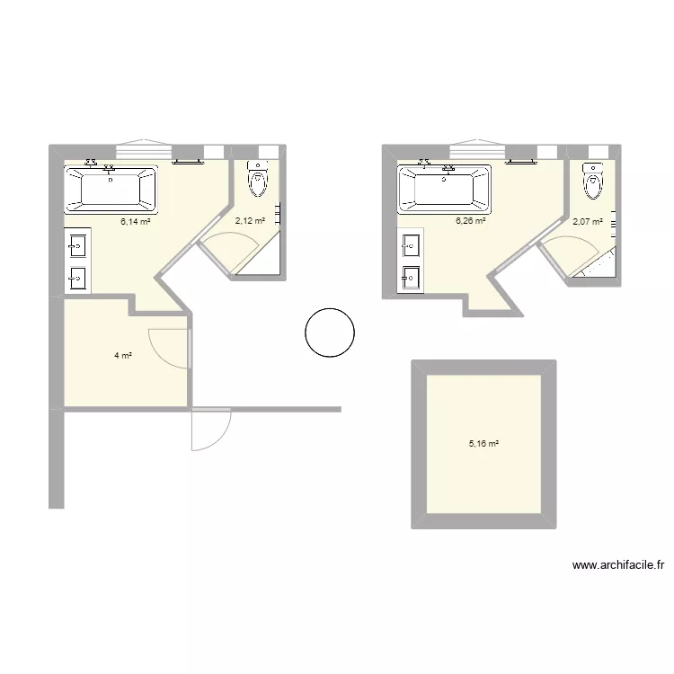 SdB Plessis actuelle. Plan de 