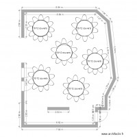 skydome version repas assis tables de 150 cm