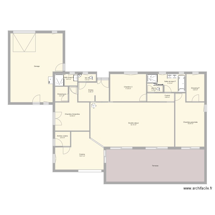 Maison idéale sans meuble. Plan de 0 pièce et 0 m2