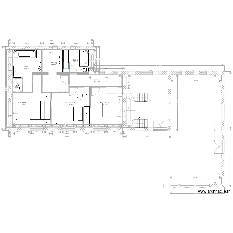 Chambres Maupas. Plan de 