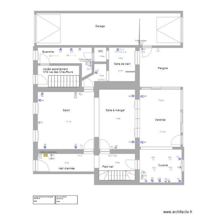 Implantation Rez de chaussée. Plan de 0 pièce et 0 m2