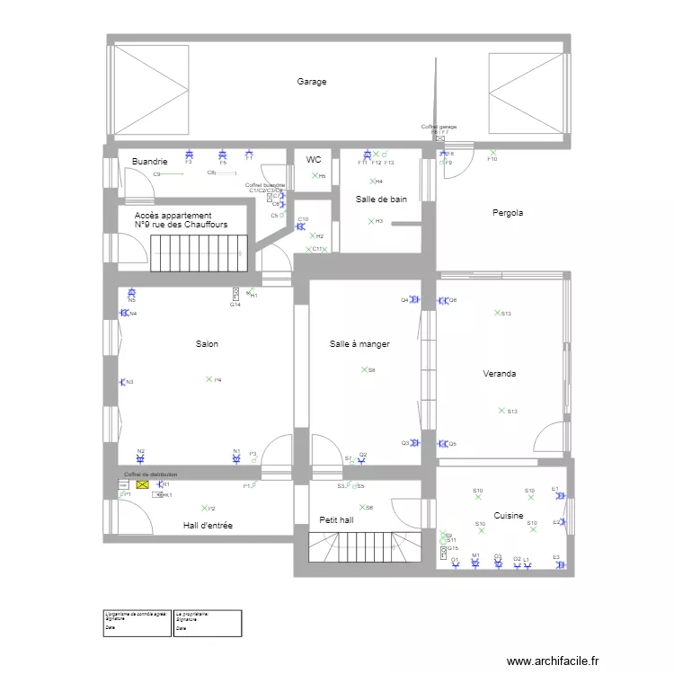 Implantation Rez de chauss&eacute;e. Plan de 