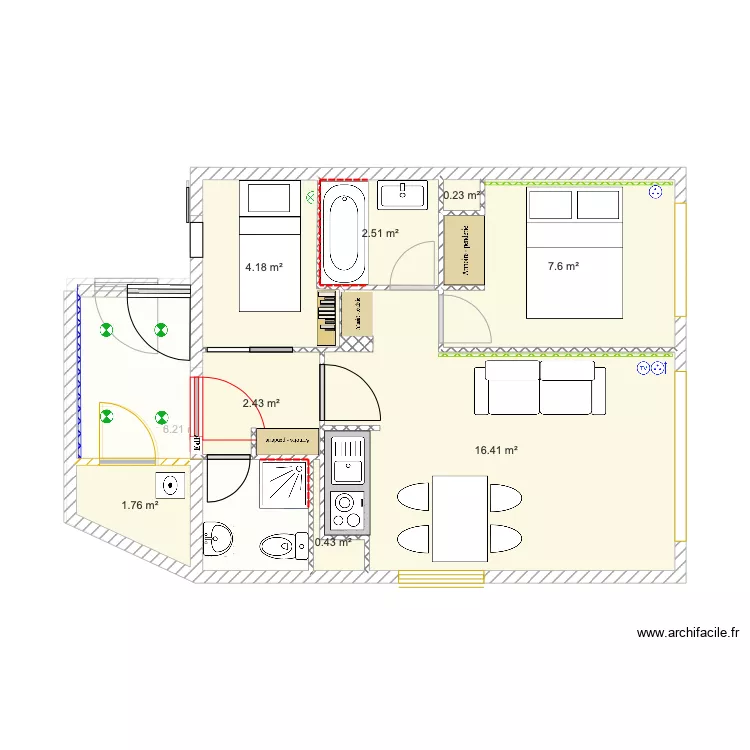  Le Ruitor 406. Plan de 