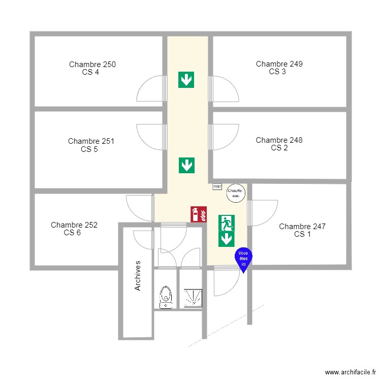 Chambre de bonne 57 A. Plan de 0 pièce et 0 m2