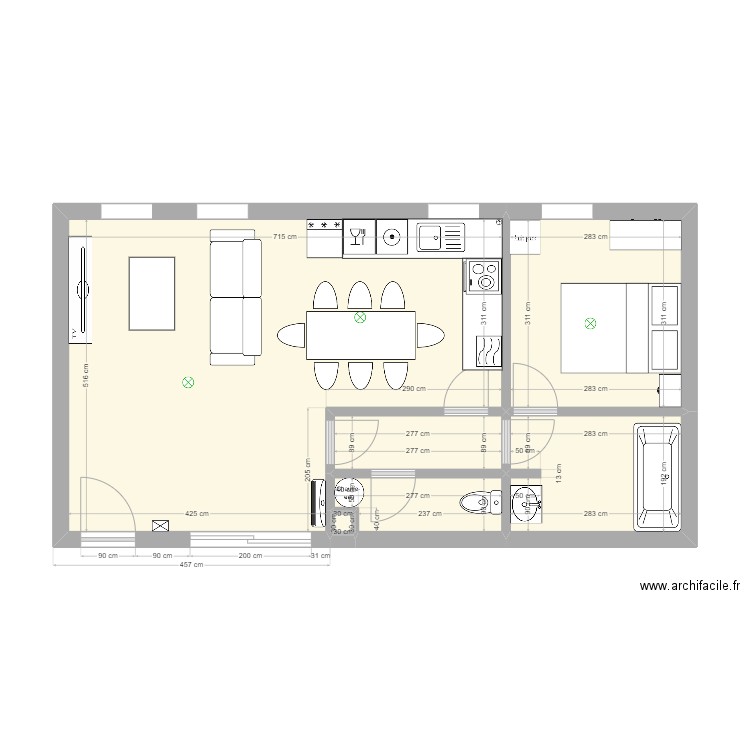 Carqueiranne. Plan de 6 pièces et 50 m2