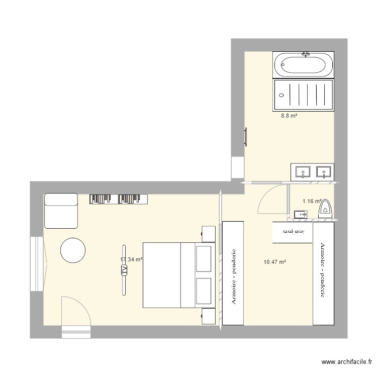 suite parentale 1. Plan de 0 pièce et 0 m2