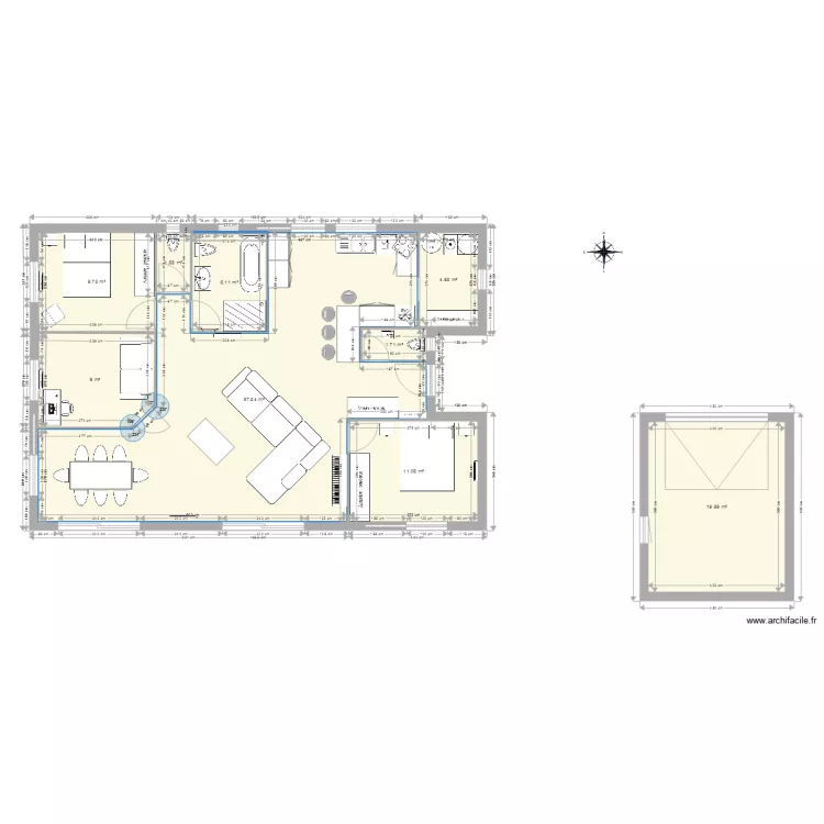 Maison 2. Plan de 
