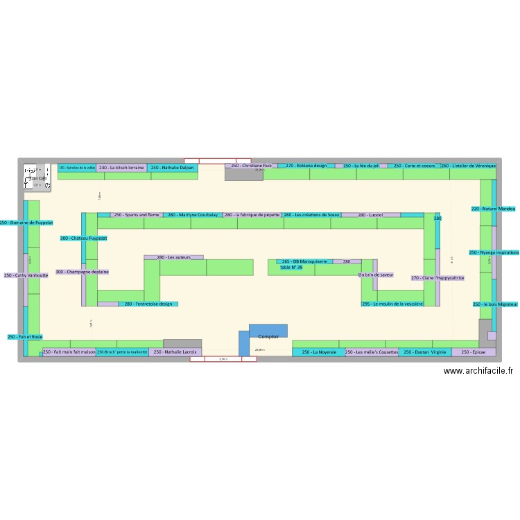 PLAN EXPOP ESTIVALE 2023. Plan de 2 pièces et 204 m2