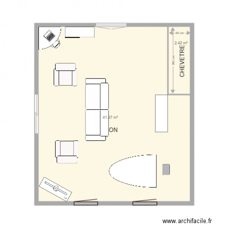  ETAGE 2 MEUBLE. Plan de 0 pièce et 0 m2