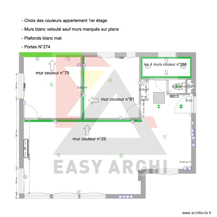 PROJET NICOLAIDIS 1ER ETAGE PEINTURE. Plan de 0 pièce et 0 m2