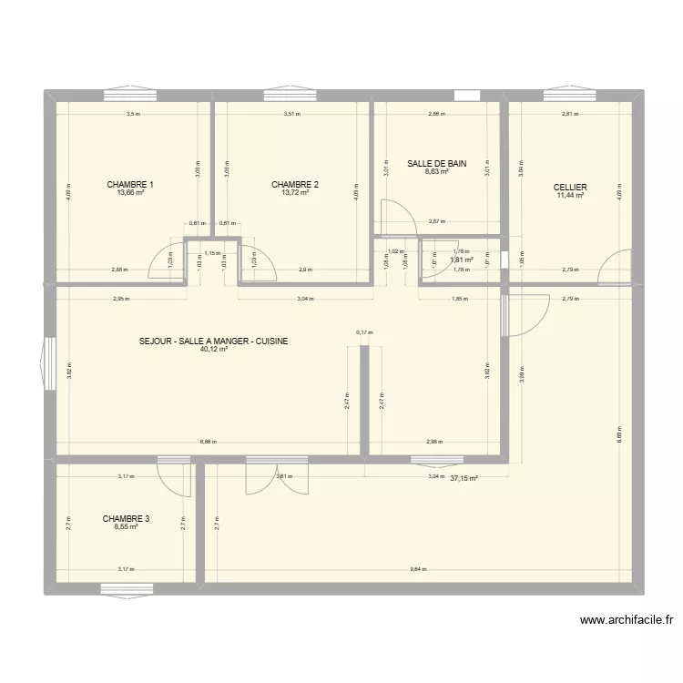 VILLA 133 CHEMIN JEAN LECLERC. Plan de 