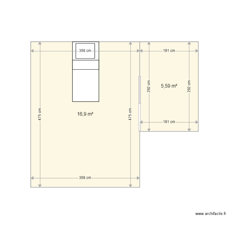 grande chambre Hameau Standard. Plan de 0 pièce et 0 m2