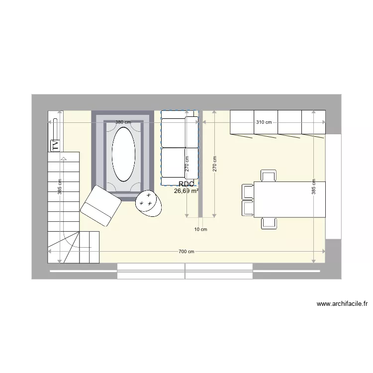 Studio 2. Plan de 