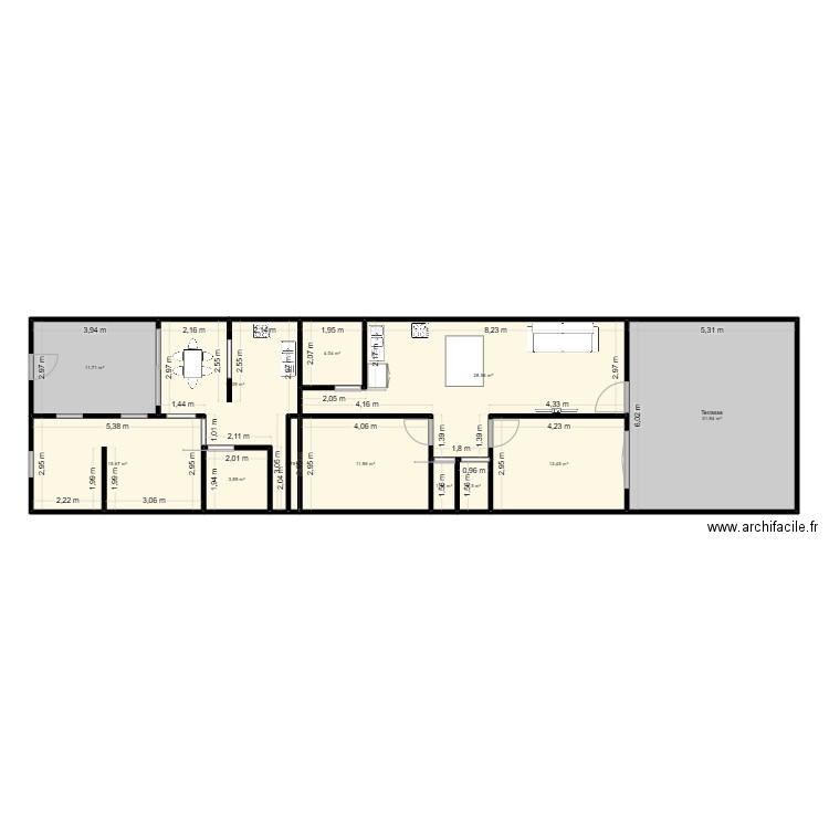 plan 2025. Plan de 12 pièces et 140 m2