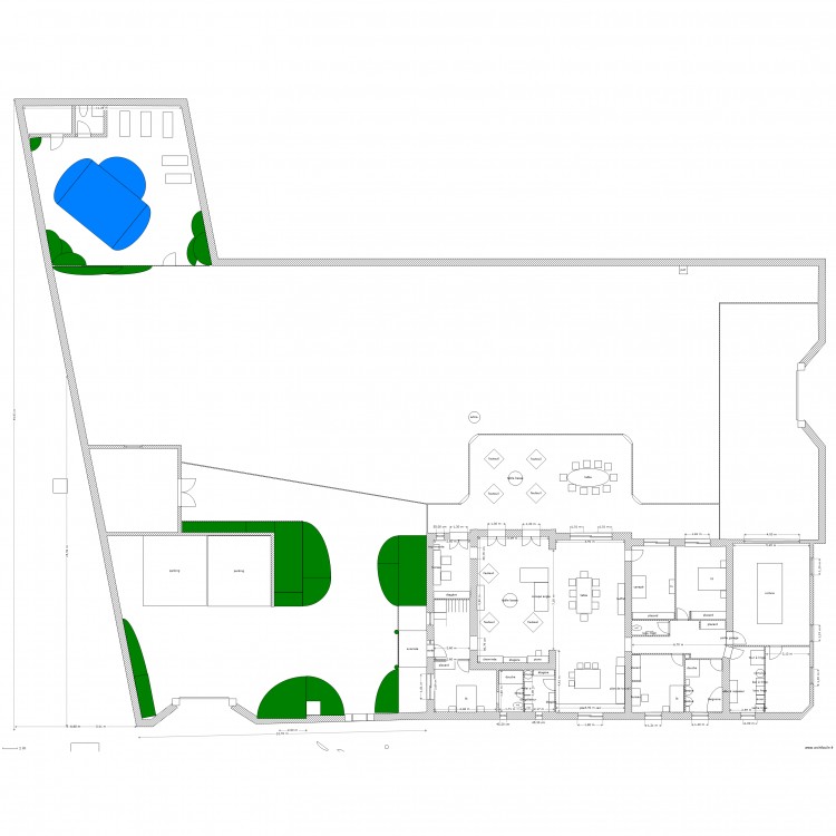 jardin. Plan de 0 pièce et 0 m2