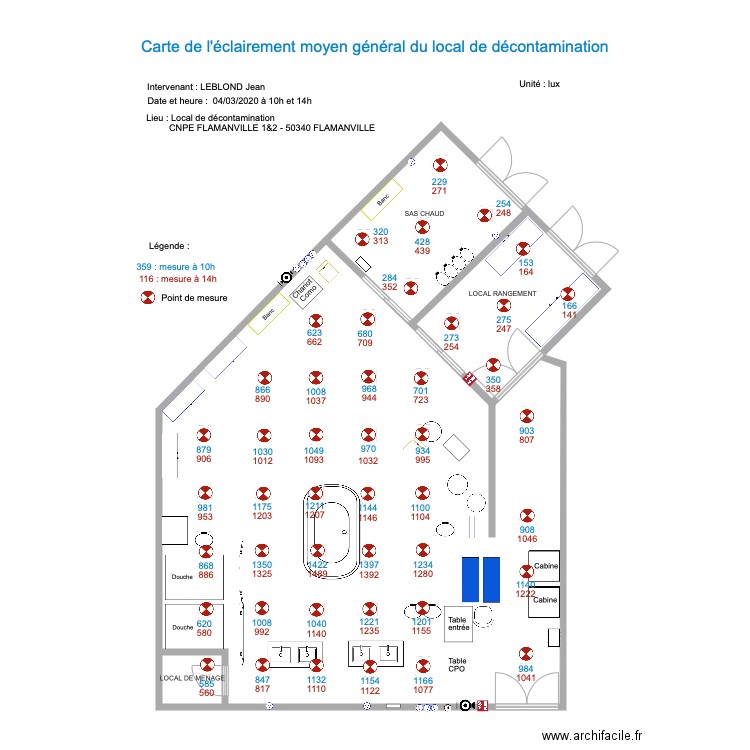 SALLE DE DECONTAMINATION ECLAIREMENT. Plan de 0 pièce et 0 m2