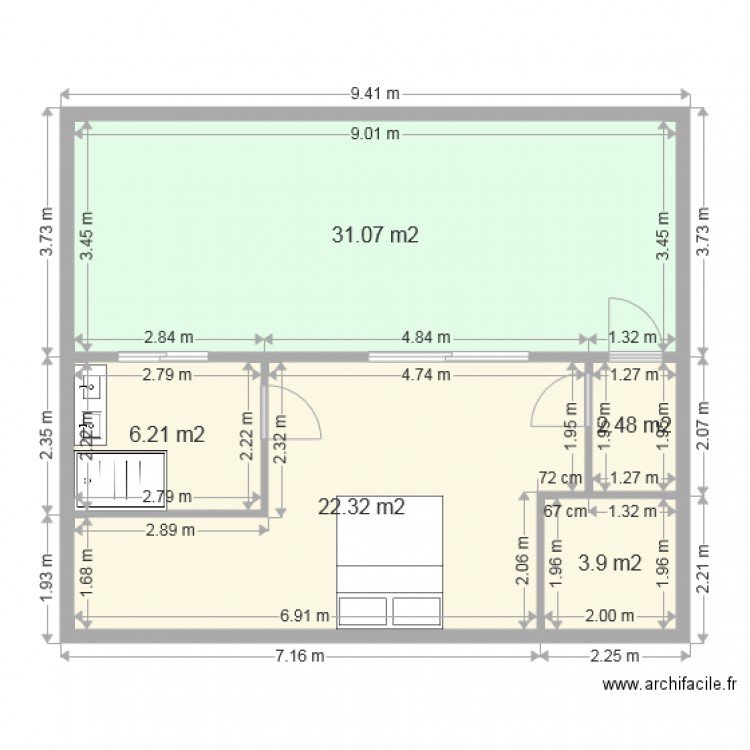 maison 1. Plan de 0 pièce et 0 m2