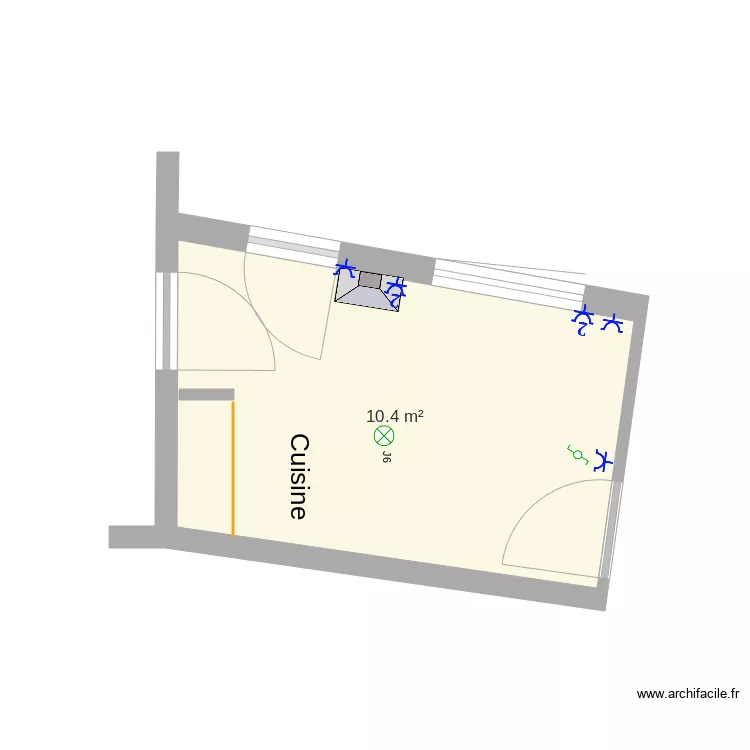 kalala rez cuisine projet. Plan de 