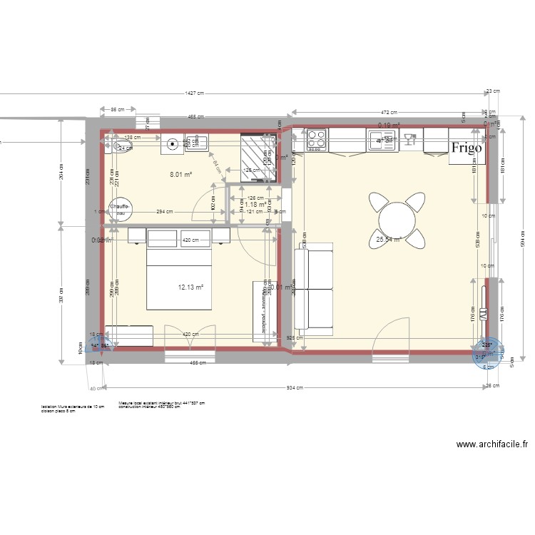 plan définitif bonnes mesures. Plan de 0 pièce et 0 m2