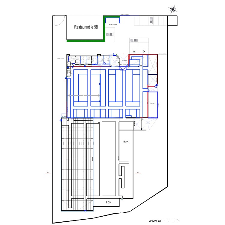 Zilo avec projet désenfumage Zone 2 Charpente Bois. Plan de 0 pièce et 0 m2