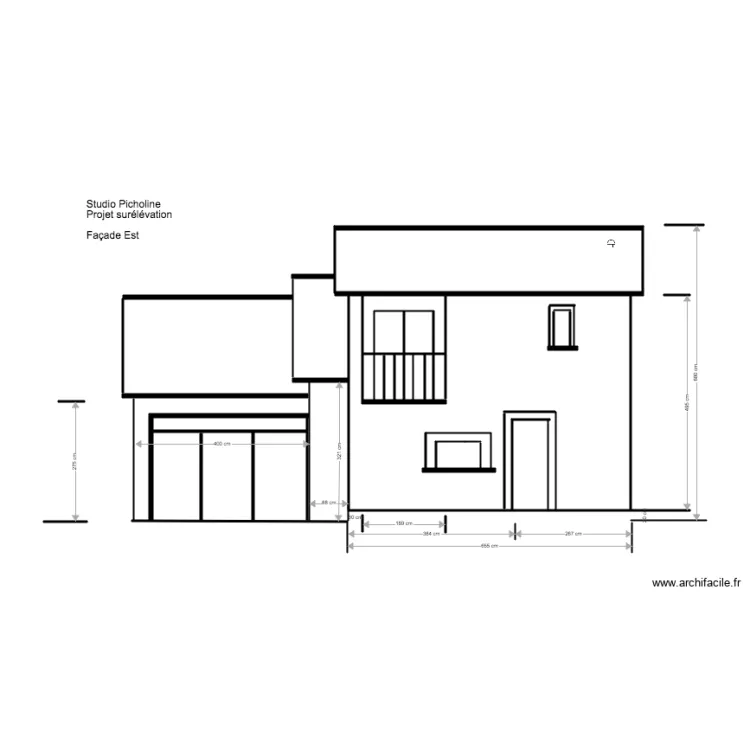 Studio Picholine Projet surr&eacute;l&eacute;vation Fa&ccedil;ade est 2. Plan de 