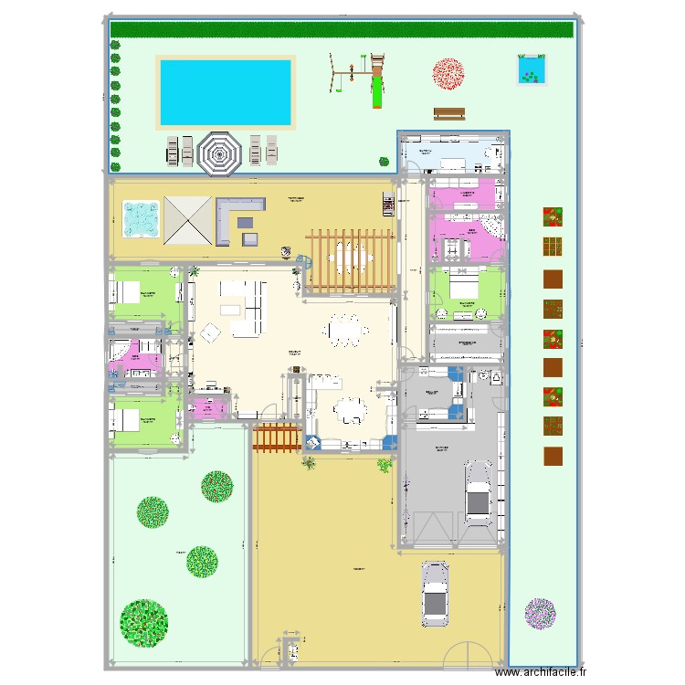 PLAN AC 12. Plan de 21 pièces et 1083 m2