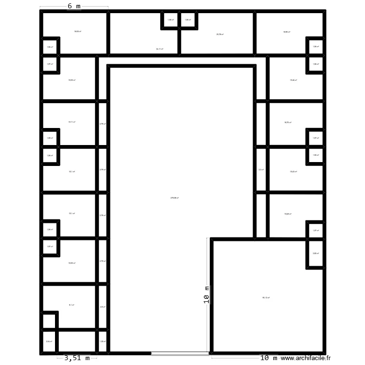 Marc NKULU. Plan de 38 pièces et 661 m²