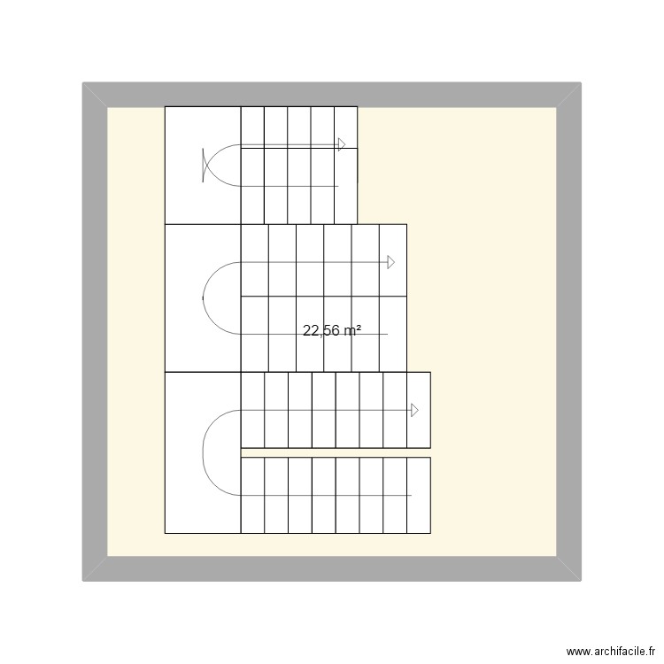 modifications 3. Plan de 1 pièce et 23 m2