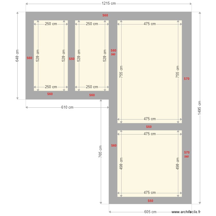 SEMELLES FILANTES PETOT. Plan de 0 pièce et 0 m2