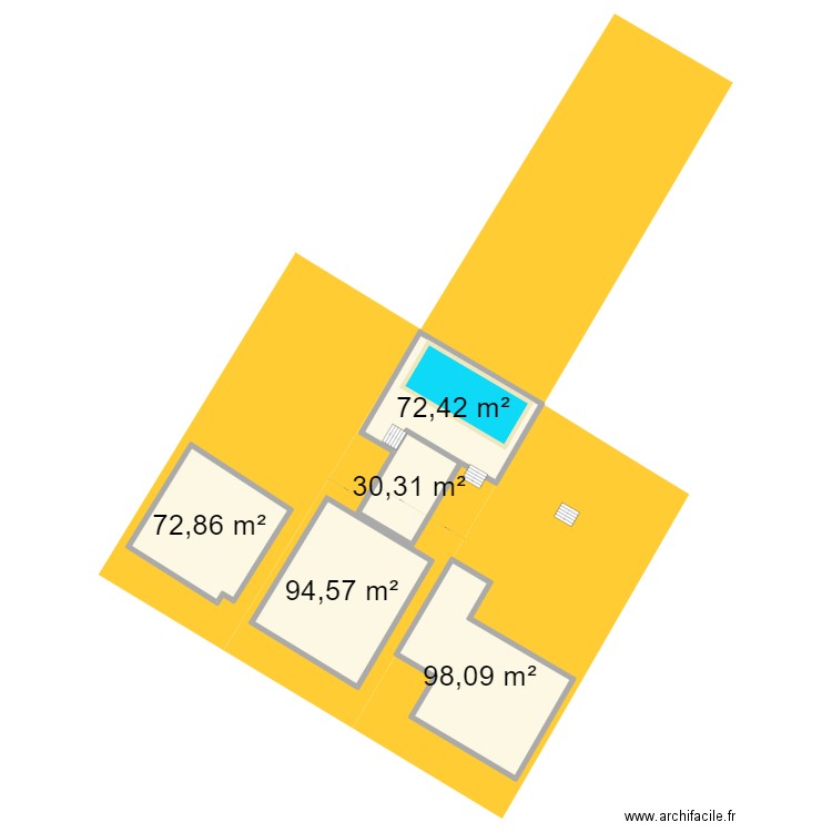 Test Bellevue_1. Plan de 5 pièces et 368 m2