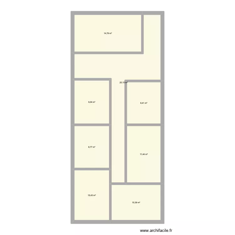 Grange est 1&egrave;re phase. Plan de 