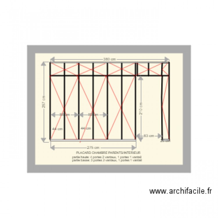 PLACARD  chambre parents exterieur v3. Plan de 0 pièce et 0 m2