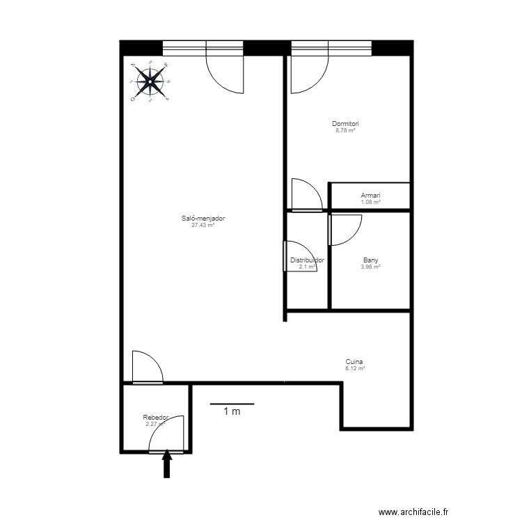 ED RESIDENCIAL ARINSAL BLOC B 1 6 ARINSAL. Plan de 0 pièce et 0 m2