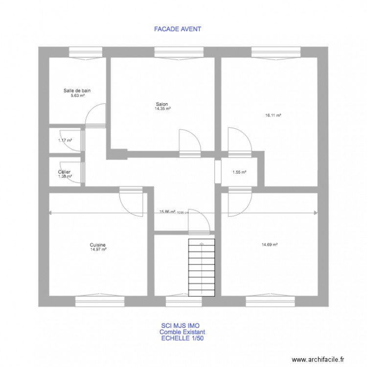 SCI MJS COMBLE EXISTANT. Plan de 0 pièce et 0 m2