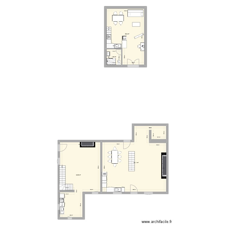 chaussenac plomberie. Plan de 4 pièces et 146 m2