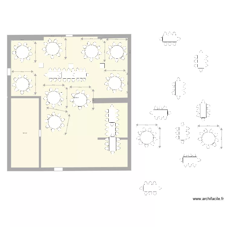 Grange mariage plan 2 110pers. Plan de Grange mariage plan 2 110pers. Plan de