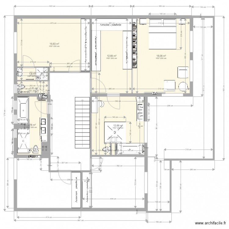 1 ER SDB3. Plan de 0 pièce et 0 m2