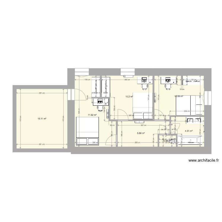 Maison Locatif Sorbiers  V 2 0. Plan de 
